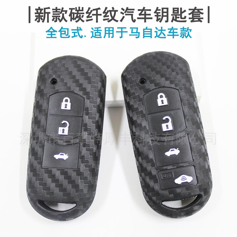 2024 mazda 3 6 cx5 cx30 key fob cover carbon fiber hero