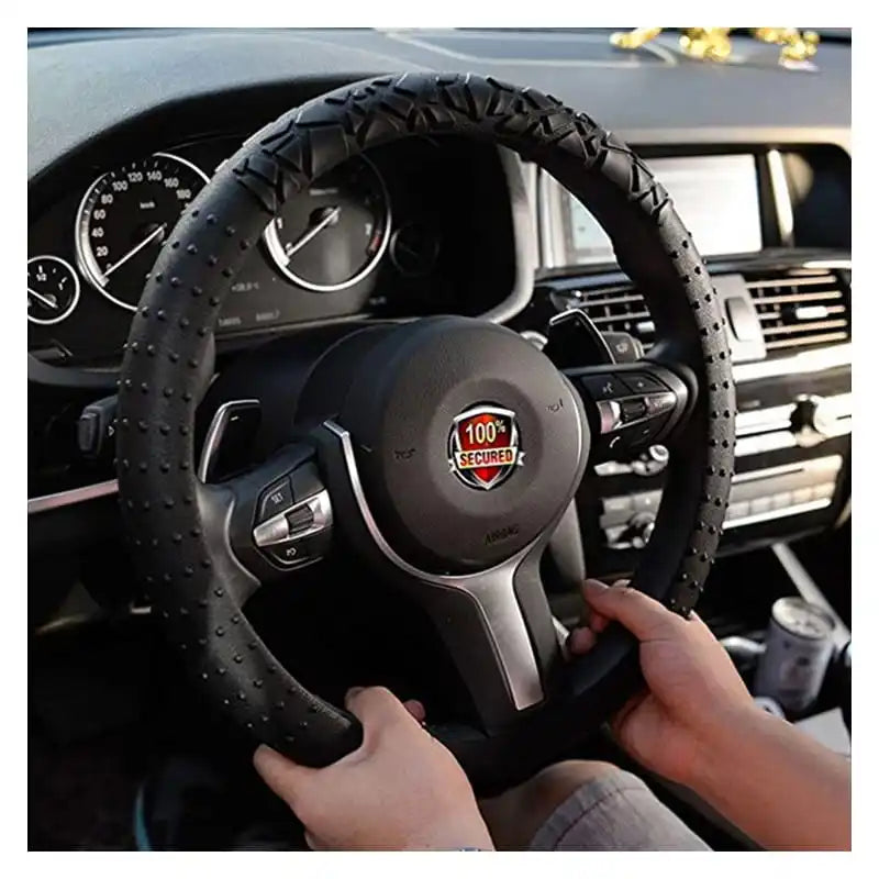 Premium Silicone Carbon Fiber Style Steering Wheel Cover