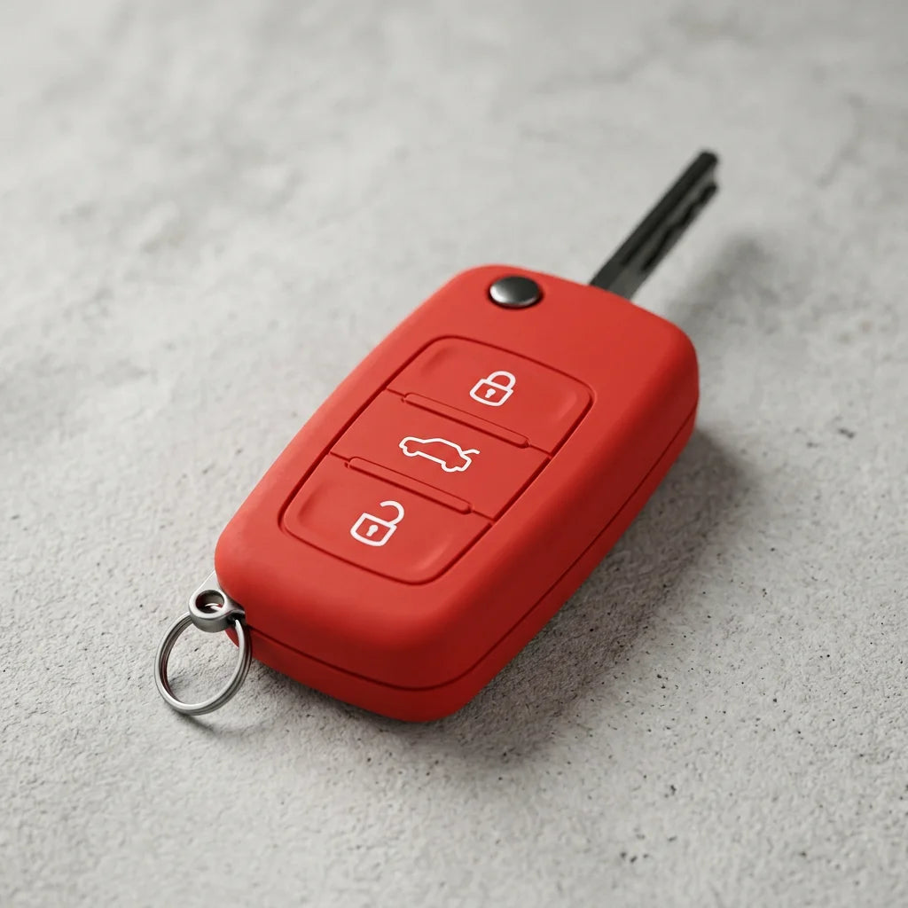 Luxury Carbon Fiber Style Silicone Key Cover for Volkswagen Atlas/ Arteon