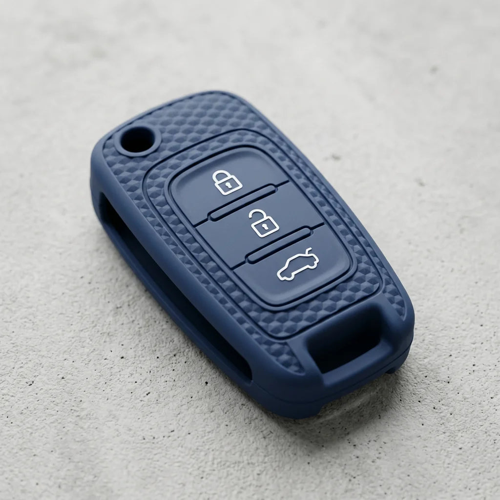 Luxury Carbon Fiber Style Silicone Key Cover for Audi A1/ A3