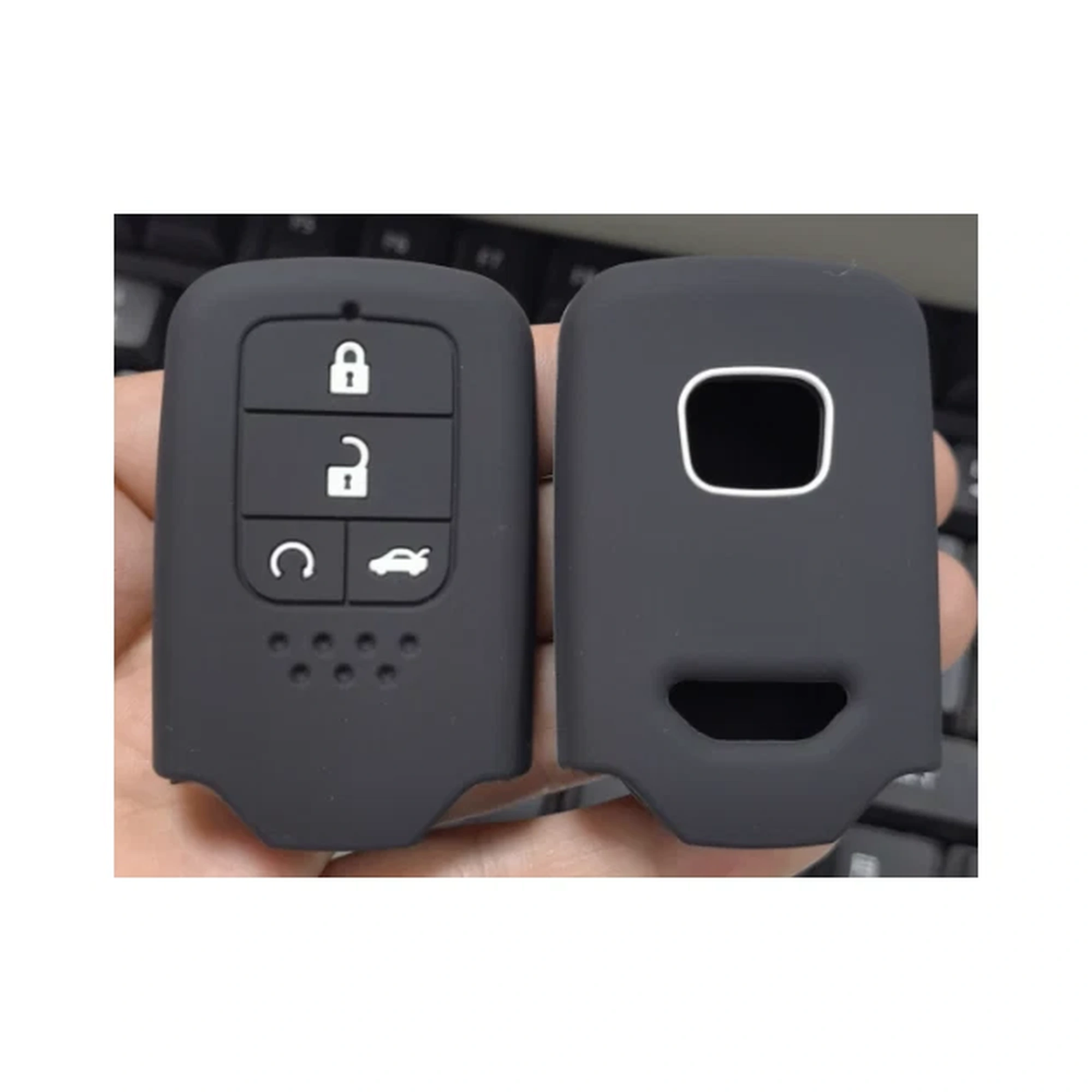 Tasten klassische Silikon-Schlüsselhülle (BT107) — BT107 classic silicone key cover from the 8.14 catalog source; compare the visible shape and button layout before ordering