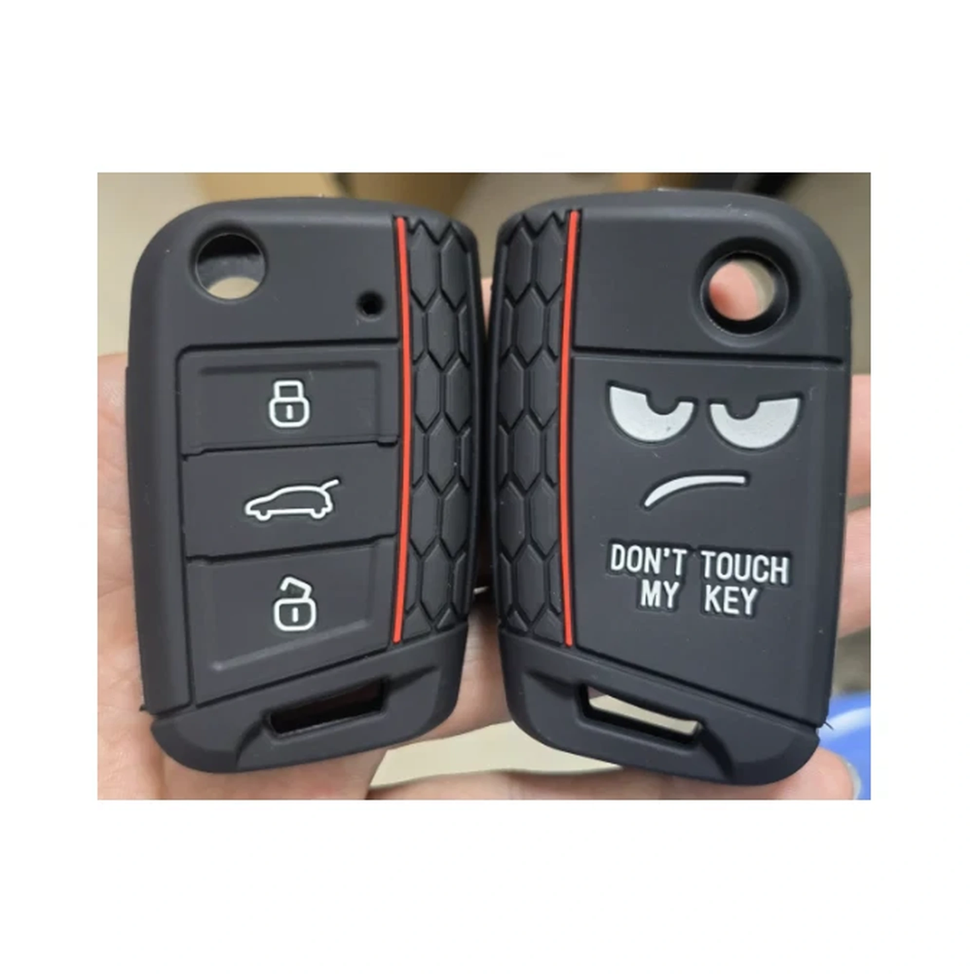 Tasten klassische Silikon-Schlüsselhülle (DZ207) — DZ207 classic silicone key cover from the 8.14 catalog source; compare the visible shape and button layout before ordering