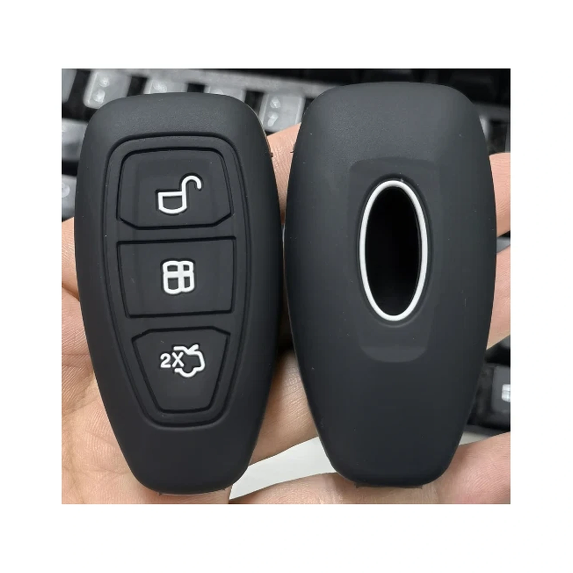 أزرار غطاء مفتاح سيليكون كلاسيكي (FD702) — FD702 classic silicone key cover from the 8.14 catalog source; compare the visible shape and button layout before ordering