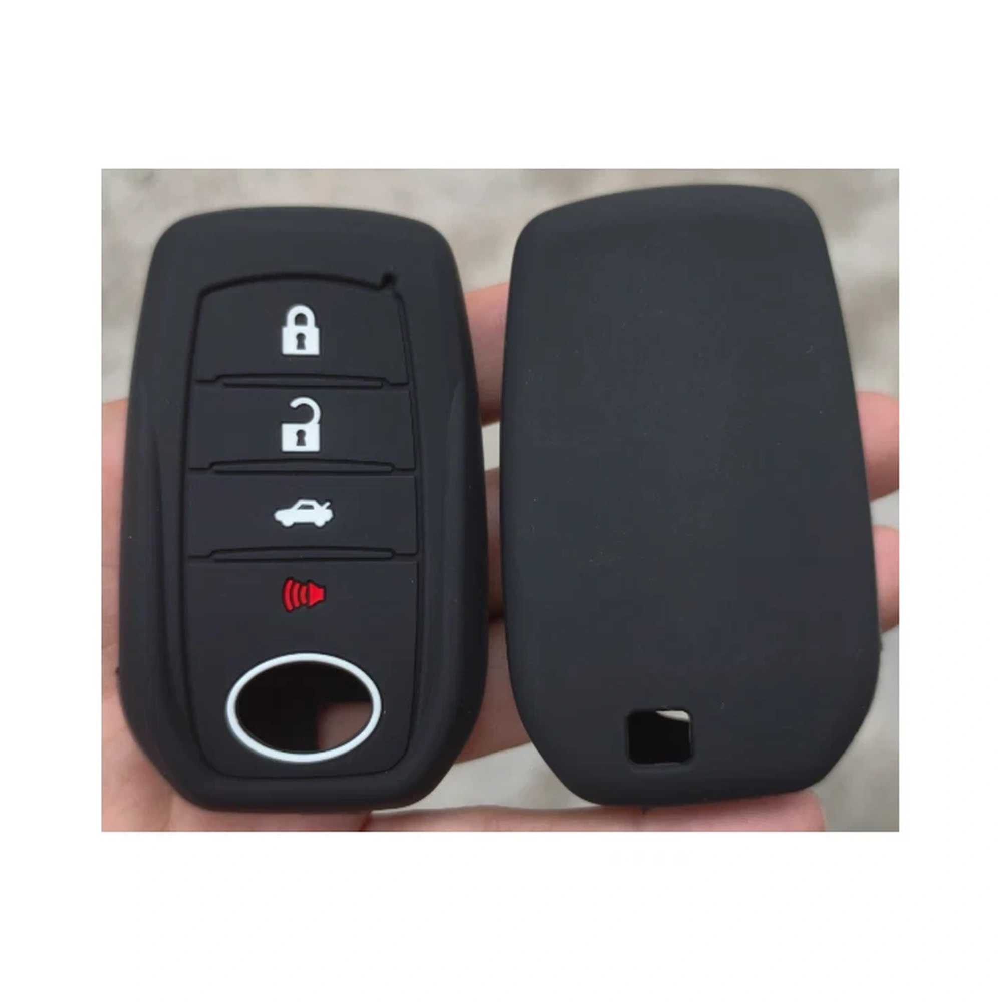 Tasten klassische Silikon-Schlüsselhülle (FT607) — FT607 classic silicone key cover from the 8.14 catalog source; compare the visible shape and button layout before ordering