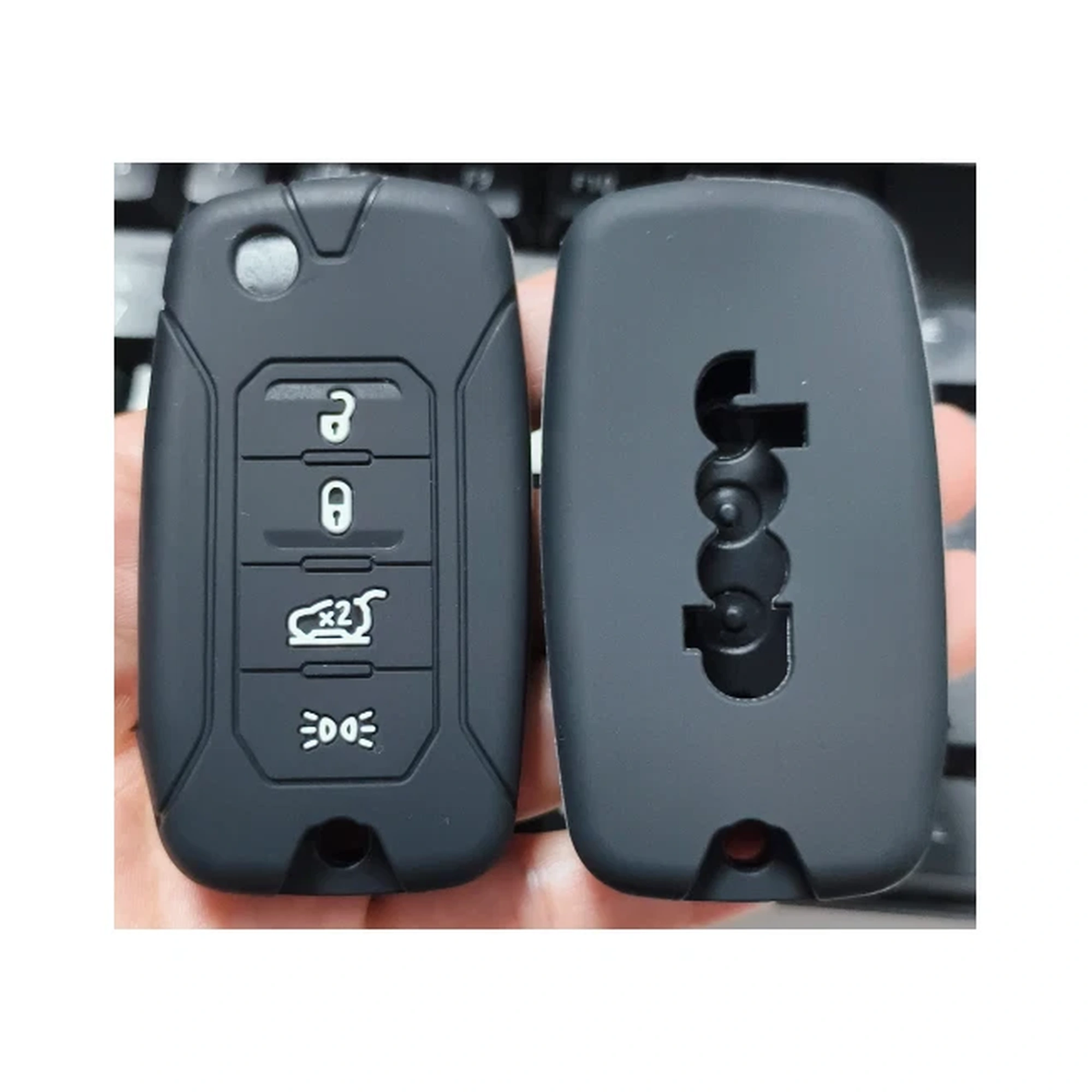 Tasten klassische Silikon-Schlüsselhülle (JP601) — JP601 classic silicone key cover from the 8.14 catalog source; compare the visible shape and button layout before ordering