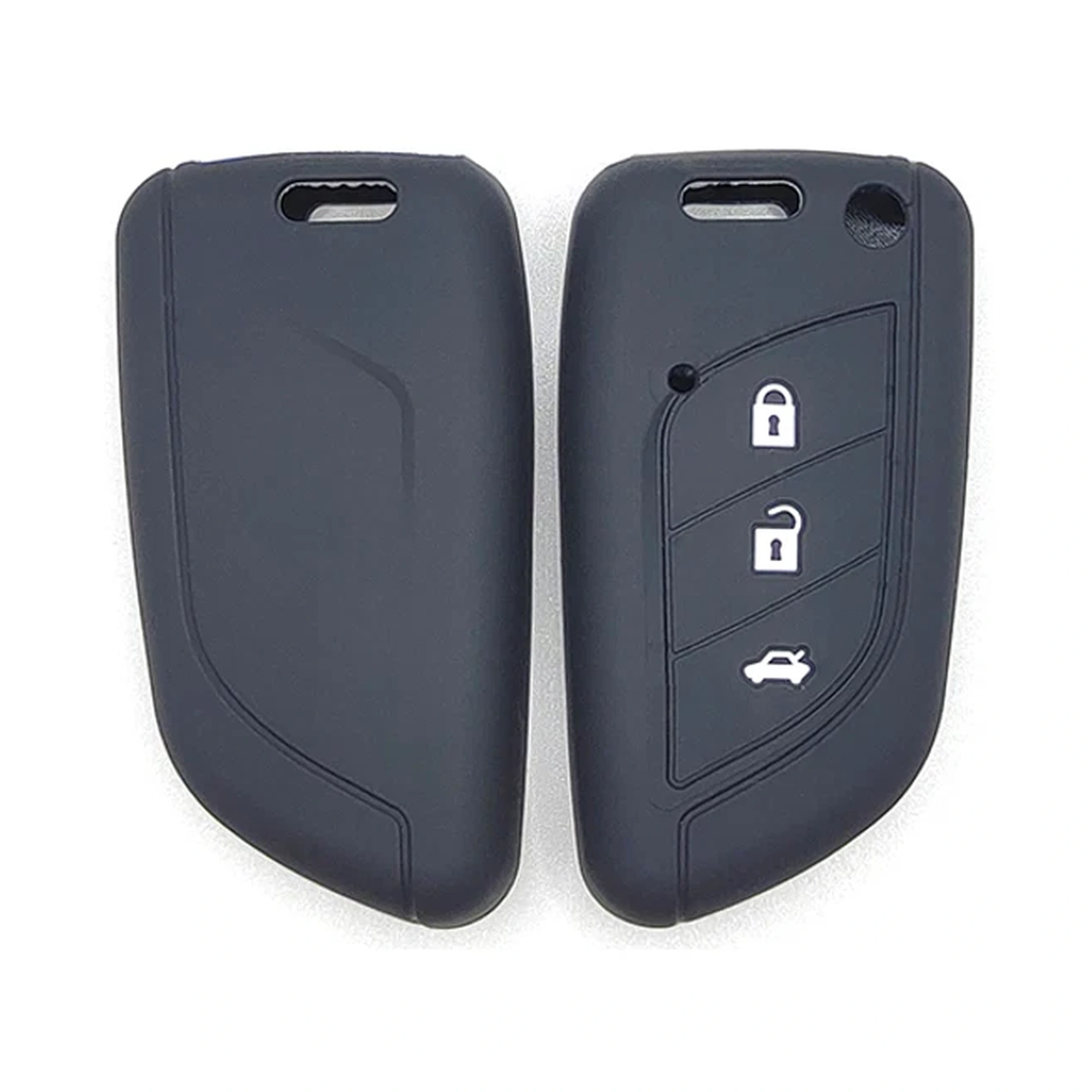 أزرار غطاء مفتاح سيليكون كلاسيكي (LF101) — LF101 classic silicone key cover from the 8.14 catalog source; compare the visible shape and button layout before ordering